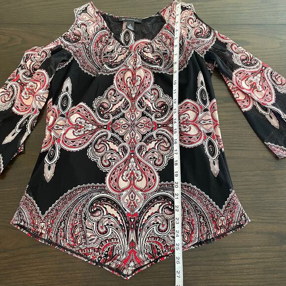 INC International Concepts Paisley Top, Women’s S Whimsigoth Gothic Dark Fairy - Picture 3 of 6